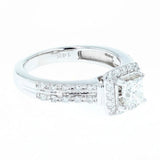 0.90ct princess cut diamond engagement ring