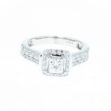 0.90ct princess cut diamond engagement ring