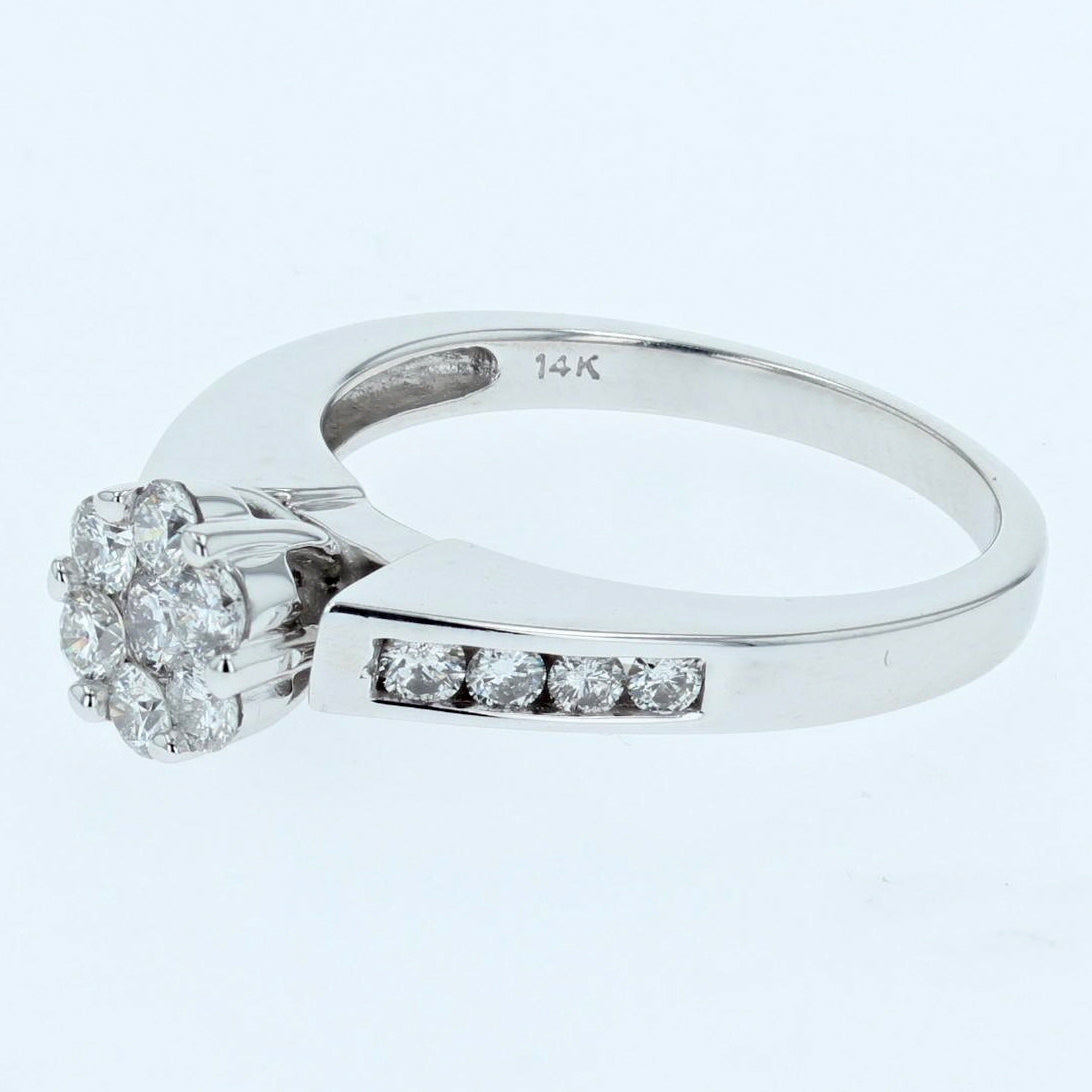 0.60ct/tw diamond cluster engagement ring
