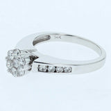 0.60ct/tw diamond cluster engagement ring