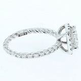 1.15ct cushion cut diamond engagement ring