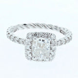 1.15ct cushion cut diamond engagement ring
