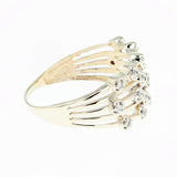 0.20ct 5 strand diamond ring 10k yellow gold