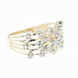 0.20ct 5 strand diamond ring 10k yellow gold