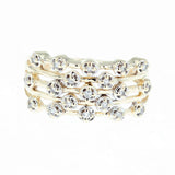0.20ct 5 strand diamond ring 10k yellow gold