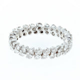 2 row natural diamond eternity band 14K white gold 2ct.tw