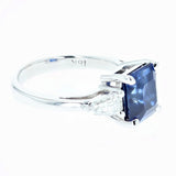 3.34ct sapphire ring and diamond ring