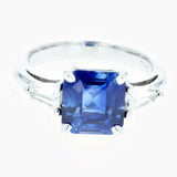 3.34ct sapphire ring and diamond ring