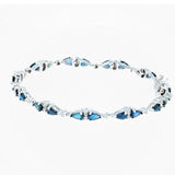 4ct blue sapphire and diamond tennis bracelet