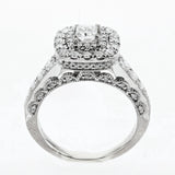 1.35CT/TW Princess cut Diamond Engagement Halo Ring