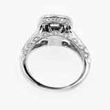 1.35CT/TW Princess cut Diamond Engagement Halo Ring