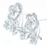 diamond flower cluster earrings