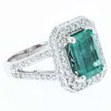 3.29ct emerald and diamond ring