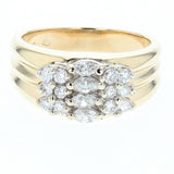 Mens 14K gold diamond ring