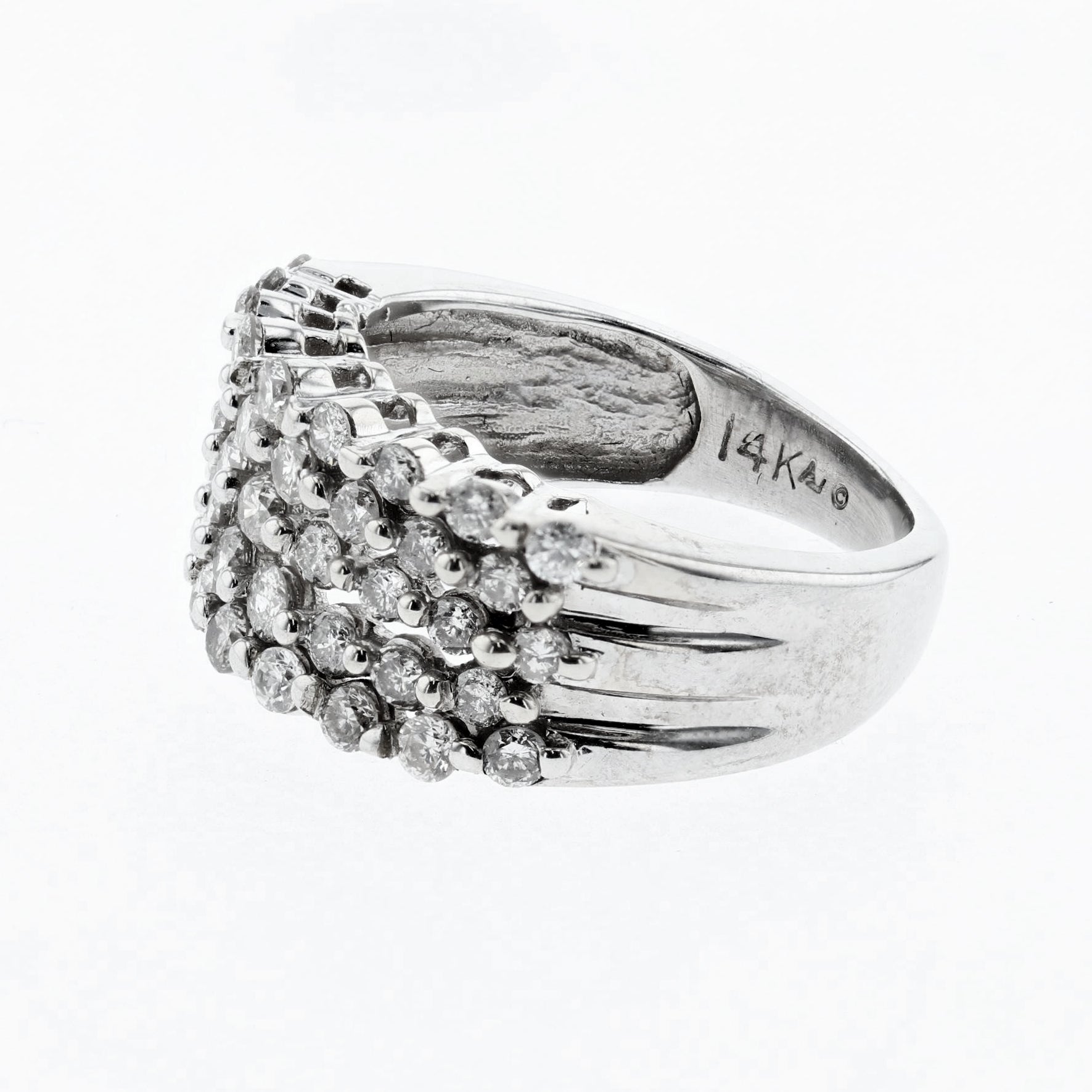 1.5CT/TW Multi Row Diamond Ring