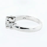 1.15CT/TW Princess Cut Diamond Trinty Engagement Ring