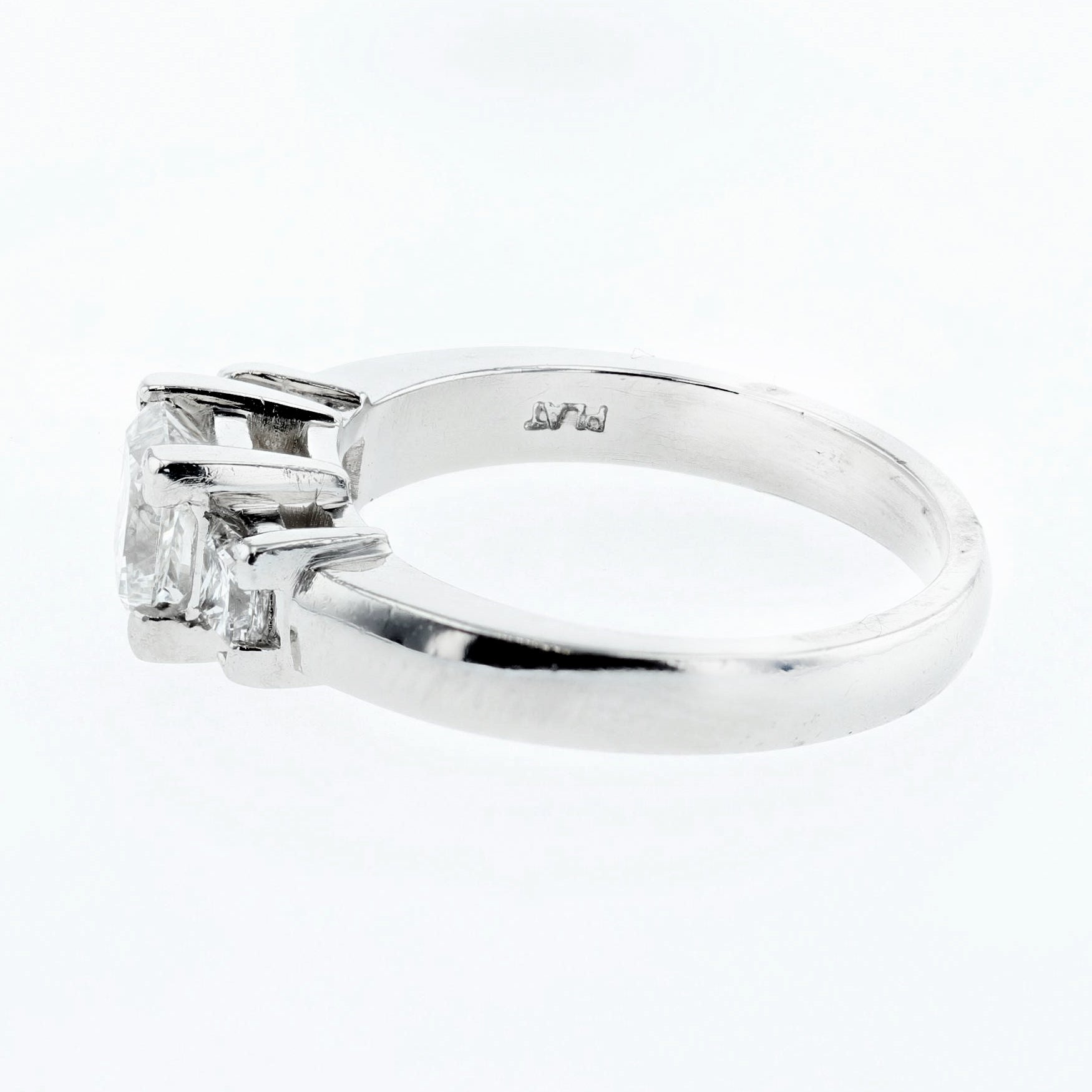 1.15CT/TW Princess Cut Diamond Trinty Engagement Ring