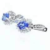 2.1ct tanzanite and diamond earrings