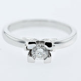 0.31CT/TW Diamond Solitaire Engagement Ring Diamond Claw